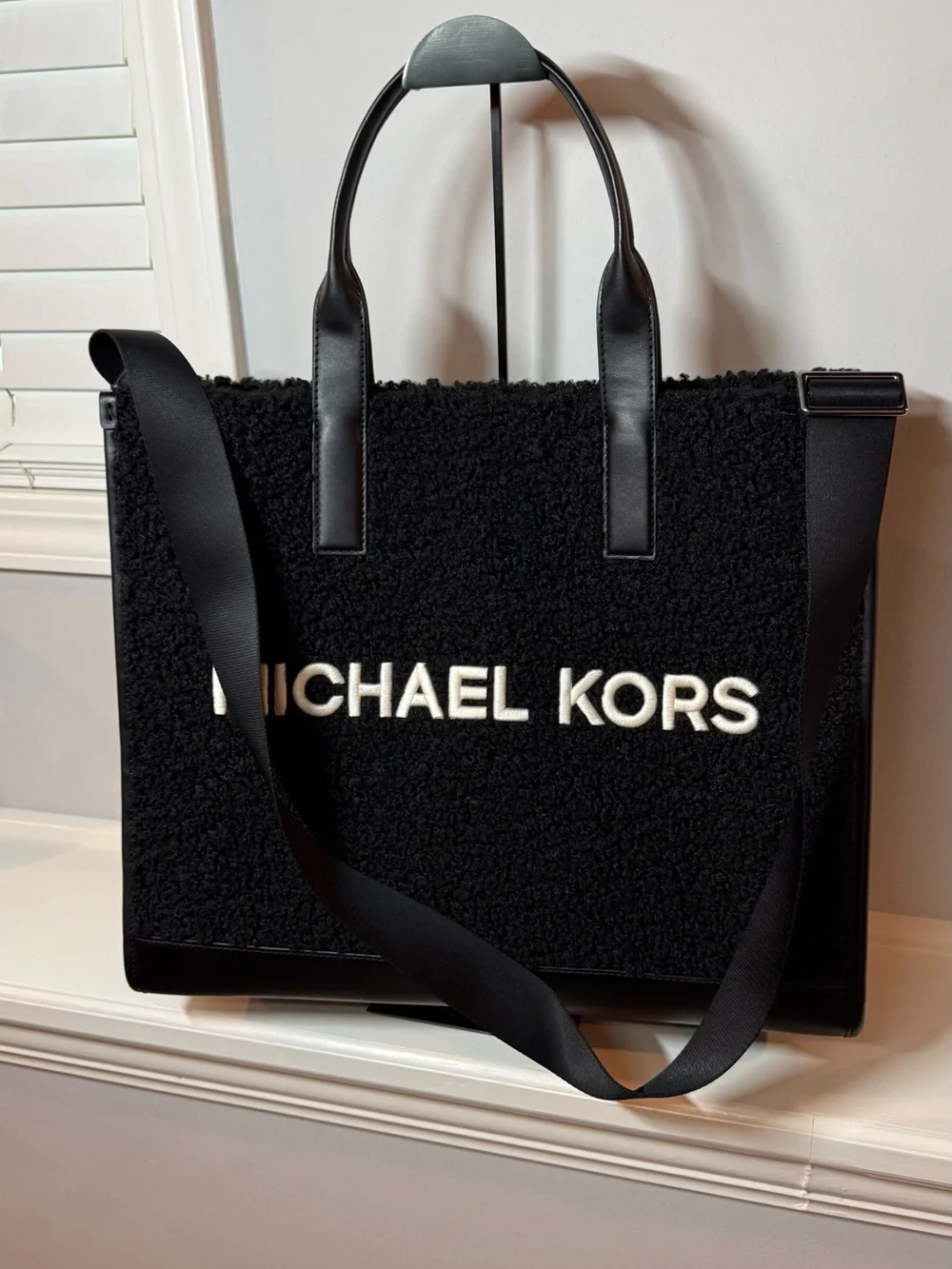 Michael Kors Cooper Medium Sherpa Convertible Tote Bag